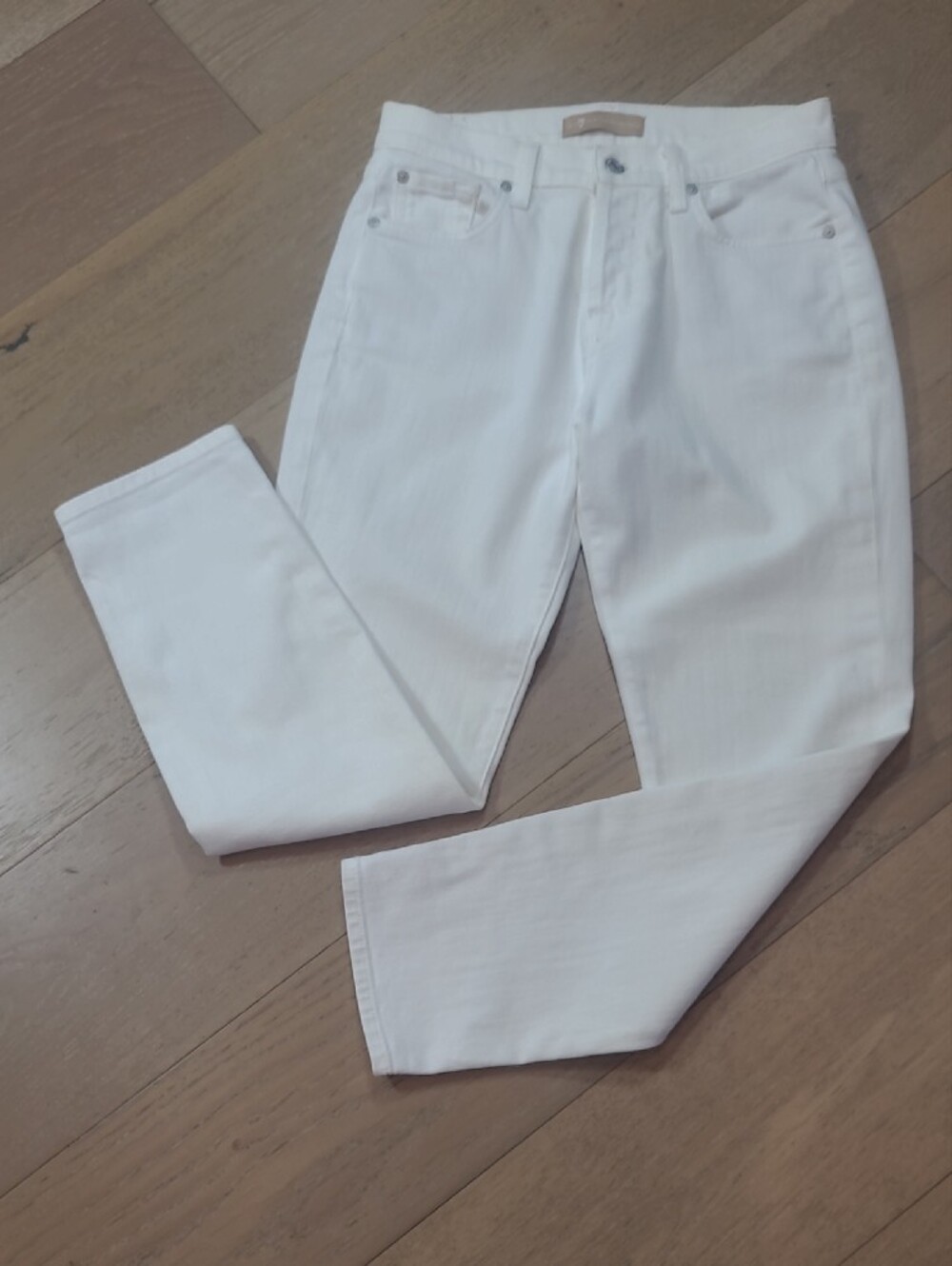 EUC 7 For All Mankind Jeans Women's sz 25 Josefina Button Fly High Rise Crop